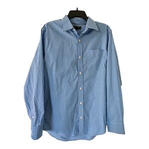 Banana Republic Blue Gingham Dress Shirt